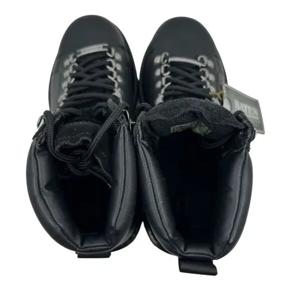 Bates Mens Black Leather Oil-Resistant Motocycle Boots Sz. 7 Wide E44102 Canyon